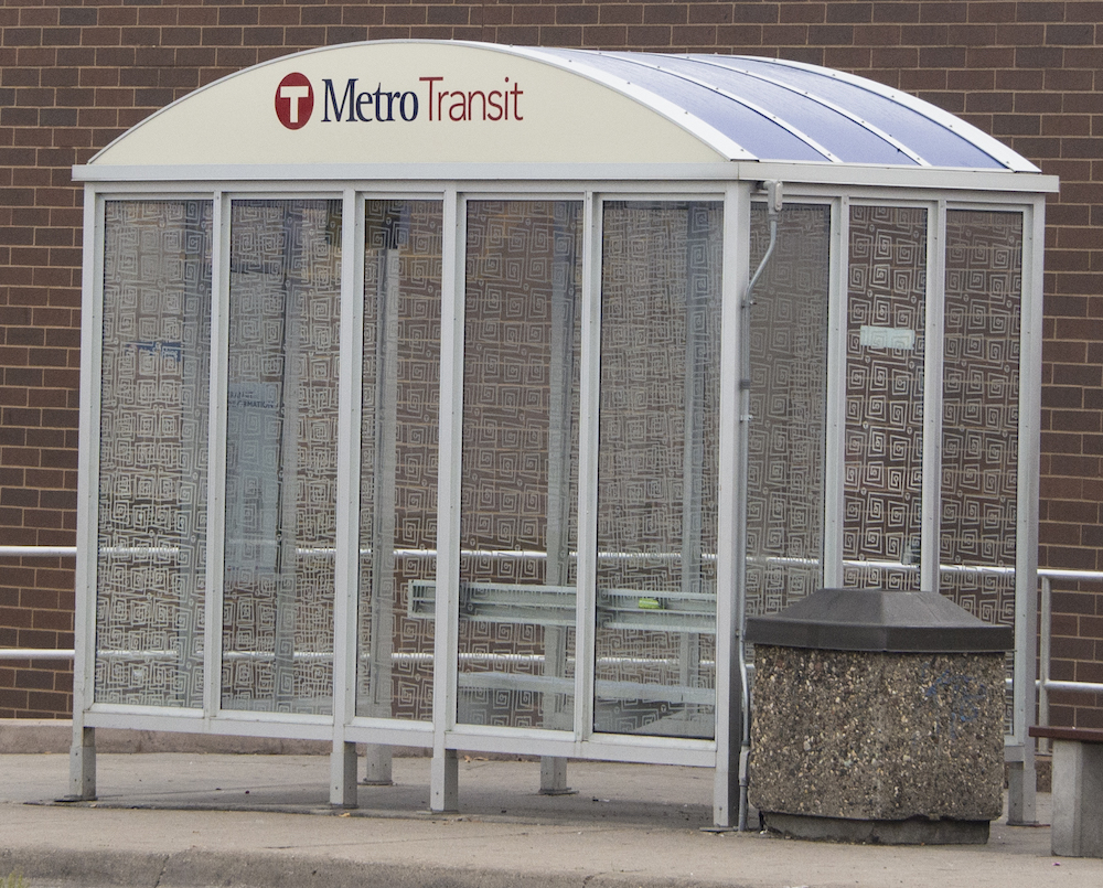 Standard Metro Transit bus shelter