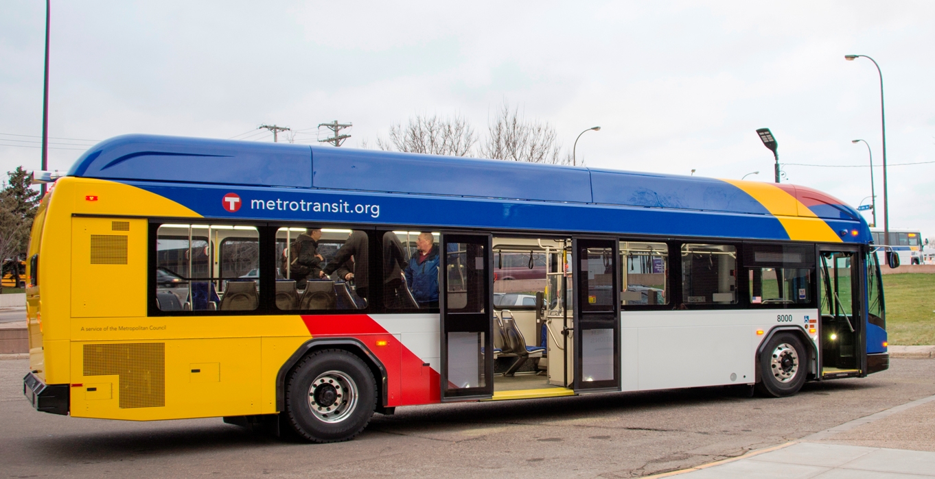 The first of 12 BRT buses that will be used on the A Line, #8000, was delivered on Friday, Nov. 27, 2015.