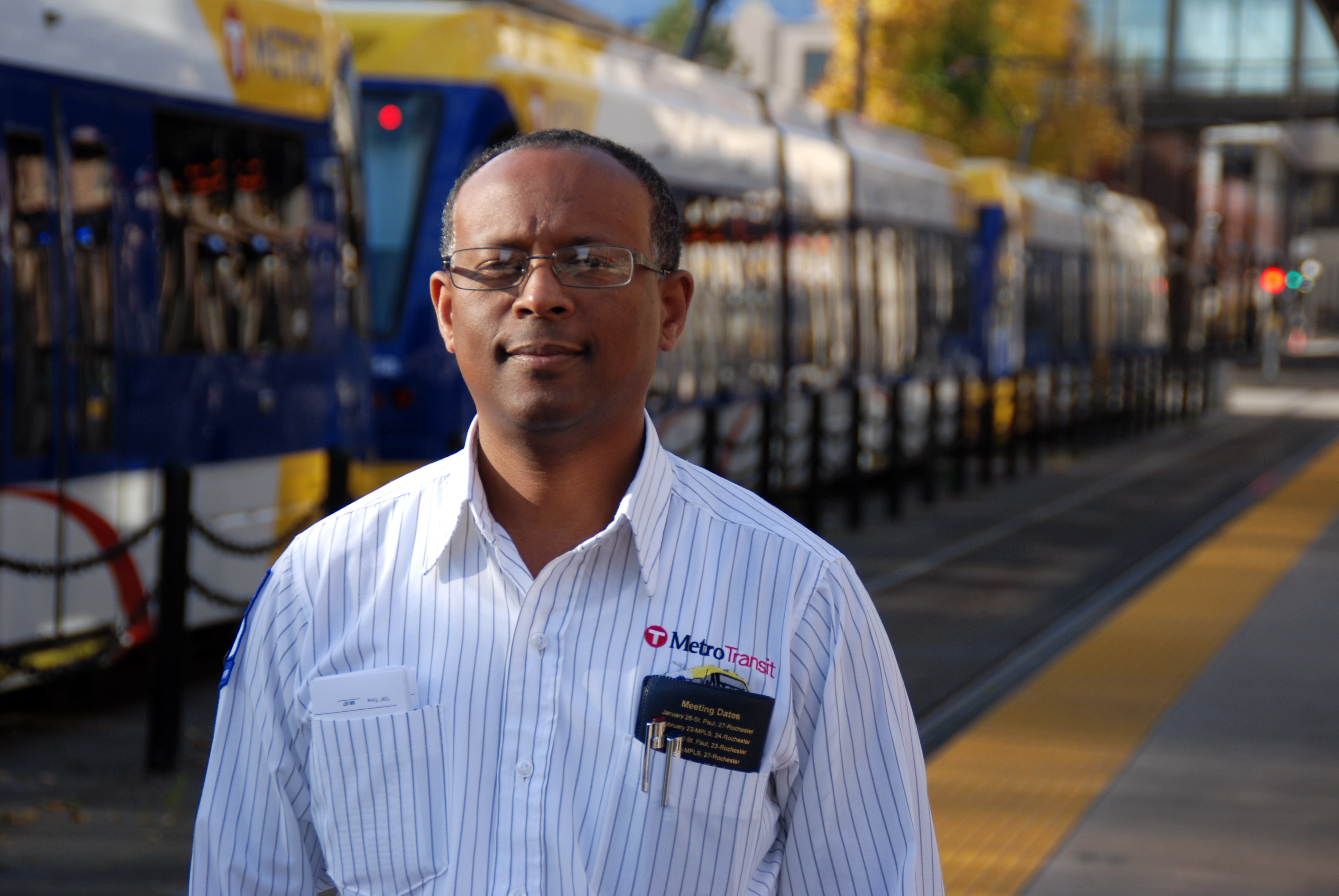 Train Operator Alex Abay at Union Depot Station in St. Paul. 