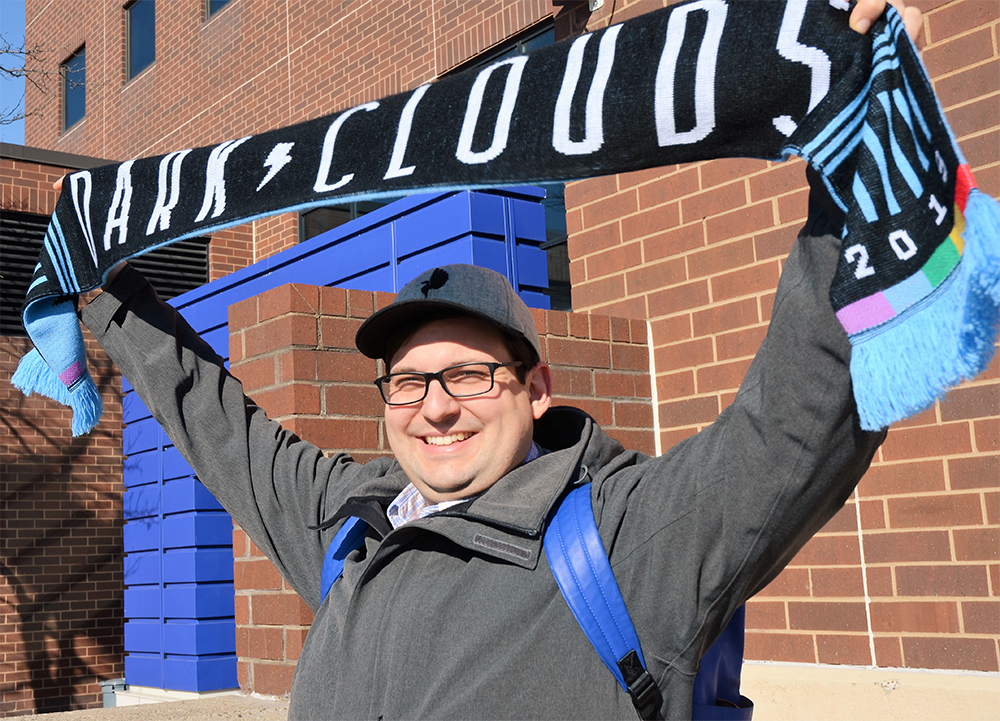 Metro Transit Senior Planner Adam Smith at the Heywood Office Building in Minneapolis.