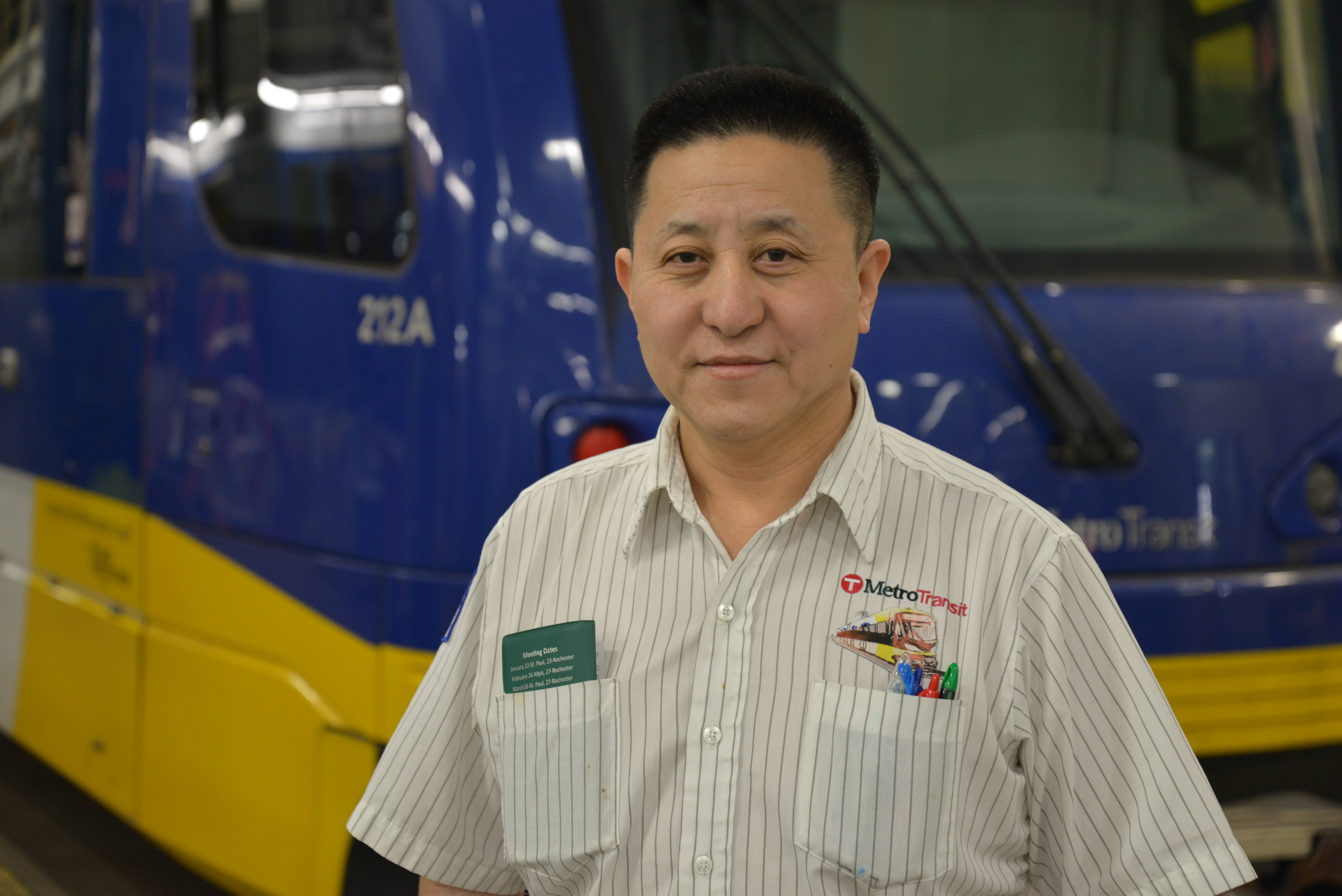 Train Operator Lobsang Choephel.