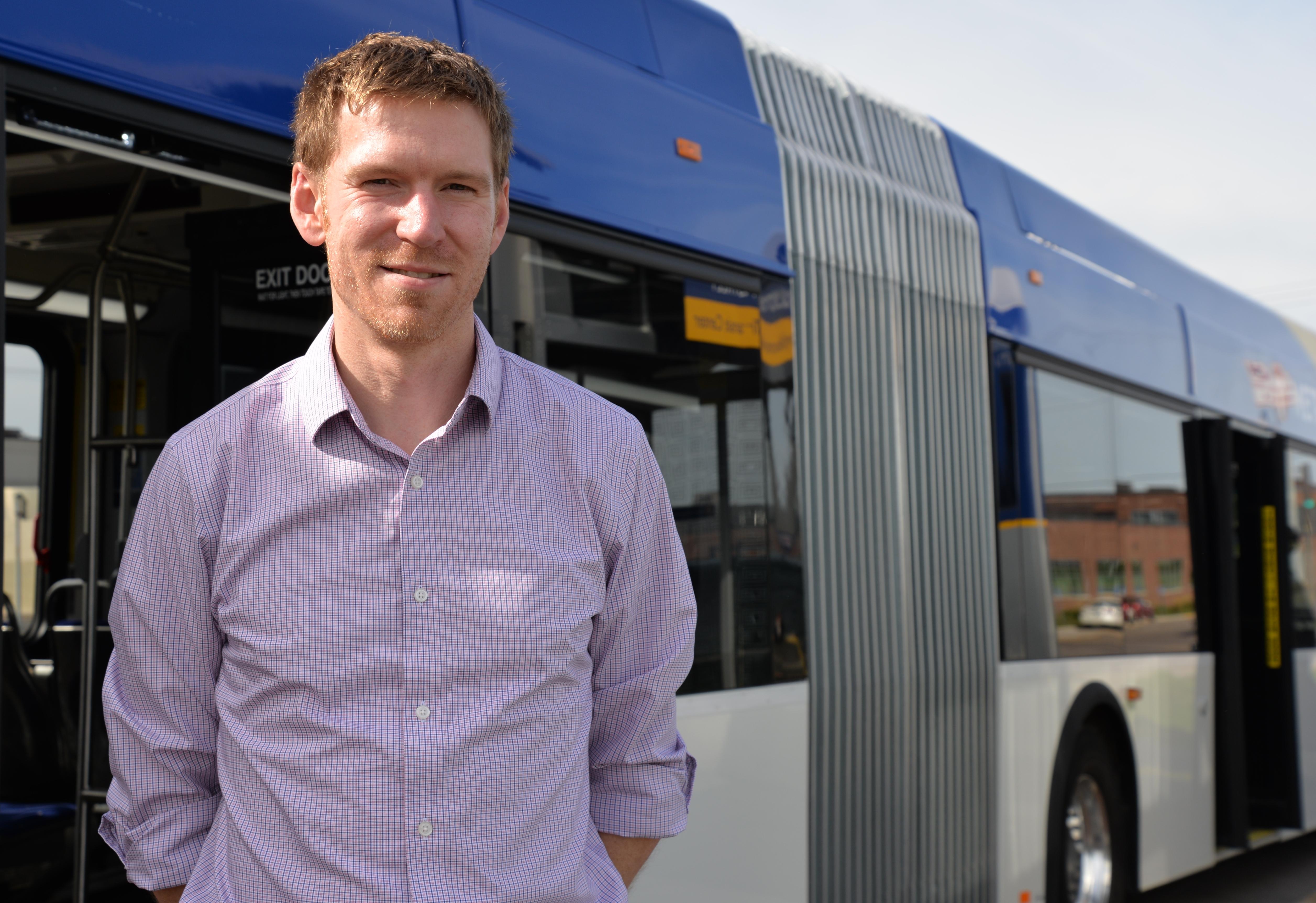 Michael Mechtenberg commutes on Route 134 and other routes that run between downtown Minneapolis and the Heywood Garage, including the METRO C Line.