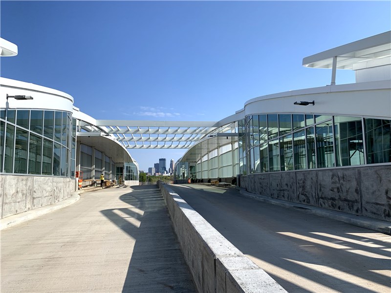 station at freeway level