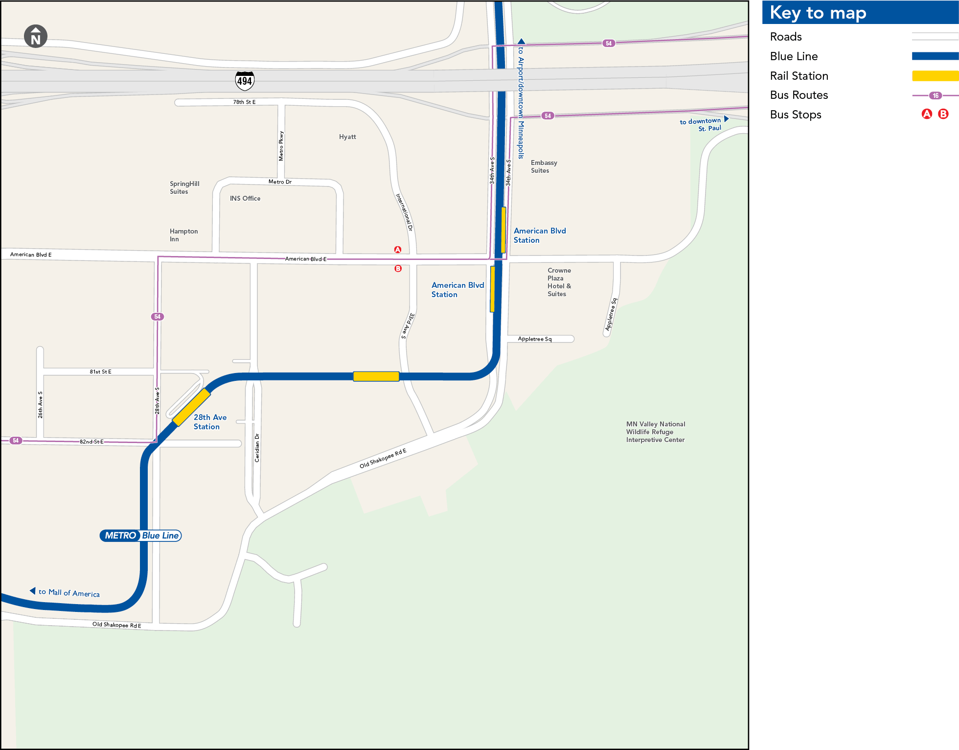 Bloomington Central Station Map