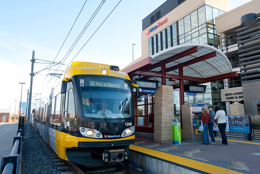 Image of public art at the METRO Blue Line 50th Street/Minnehaha Park Station.