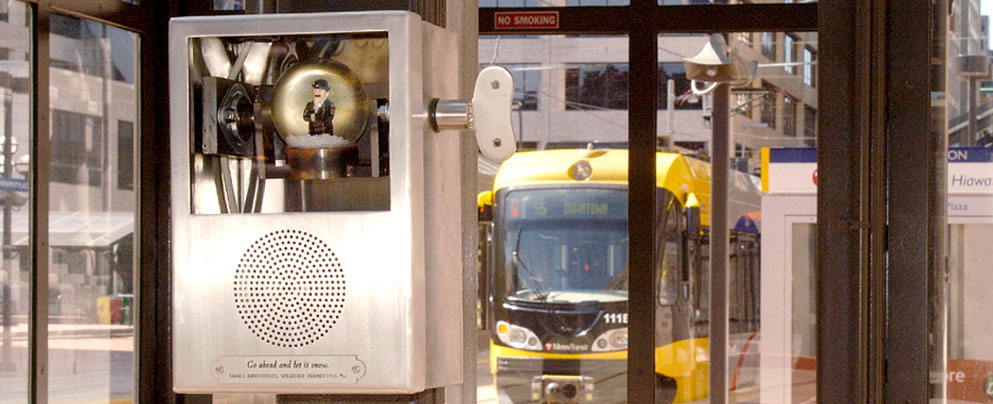 Public art at Nicollet Station.