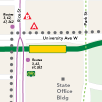 Capitol/Rice Street Station map