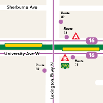 Lexington Parkway Station map