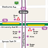 Snelling Avenue Station map