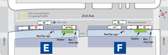 Marquette and 2nd Avenue map