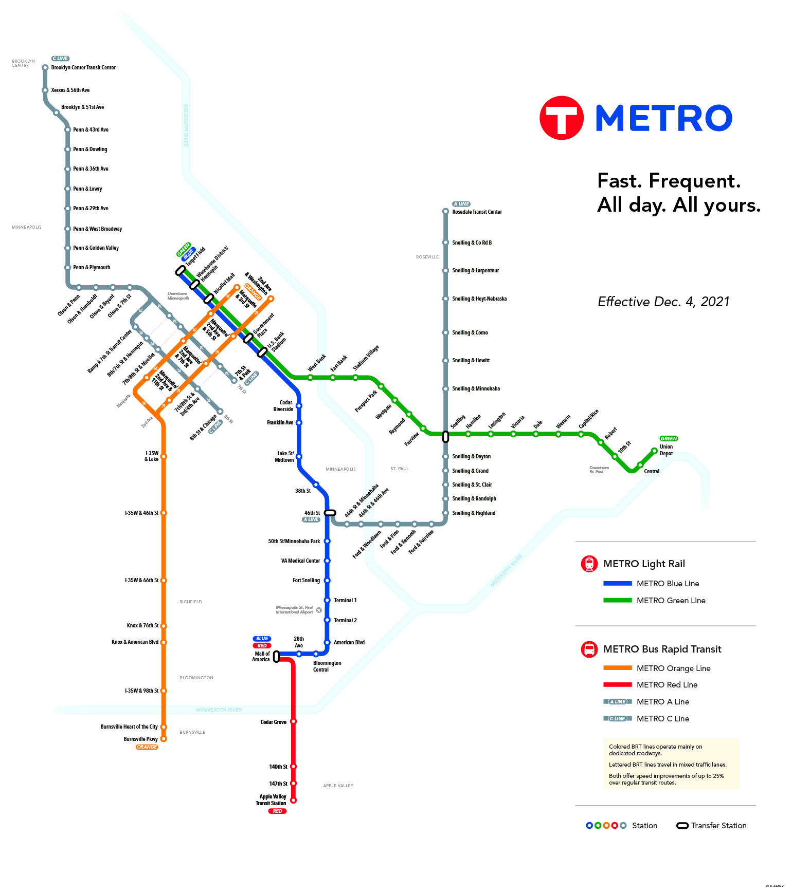 Transitways diagram map