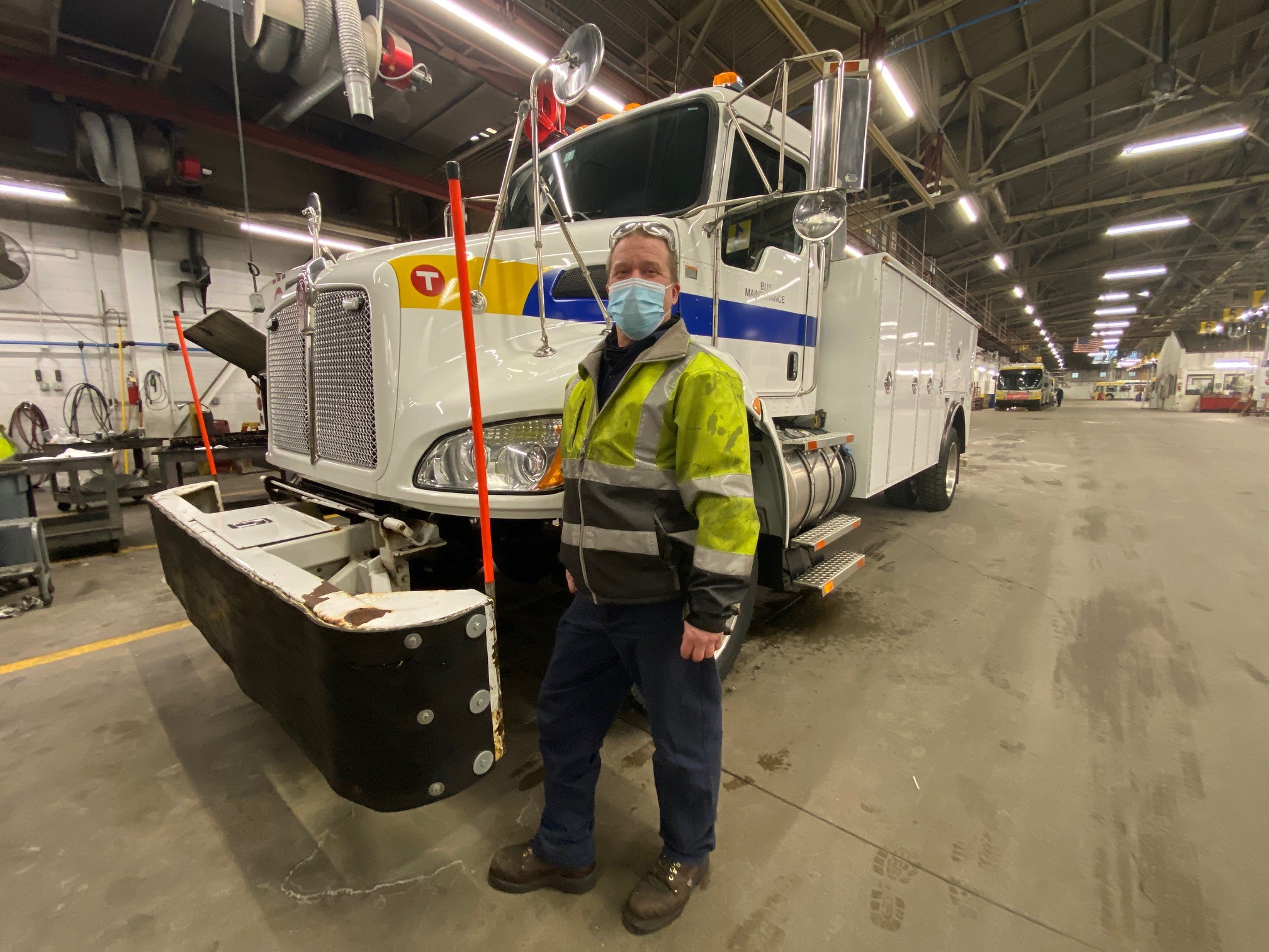 Heywood Mechanic Technician Dan Aasen with a rarely used tow vehicle.