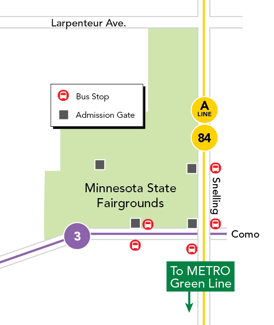 Map of regular routes